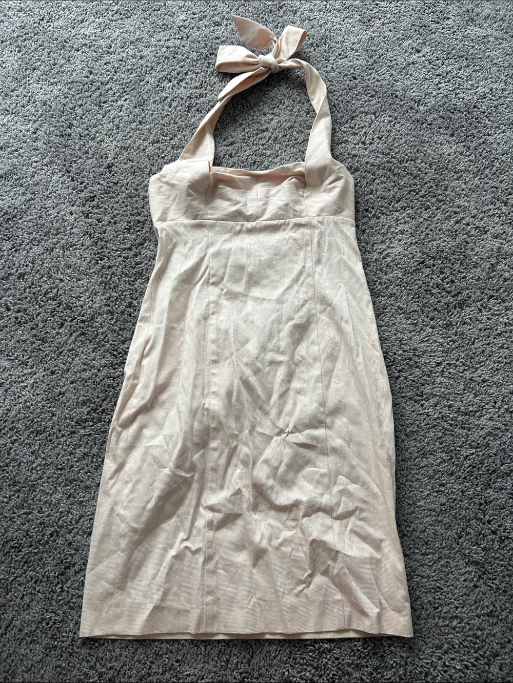 Halter Tie-Neck Light Pink Women’s Dress